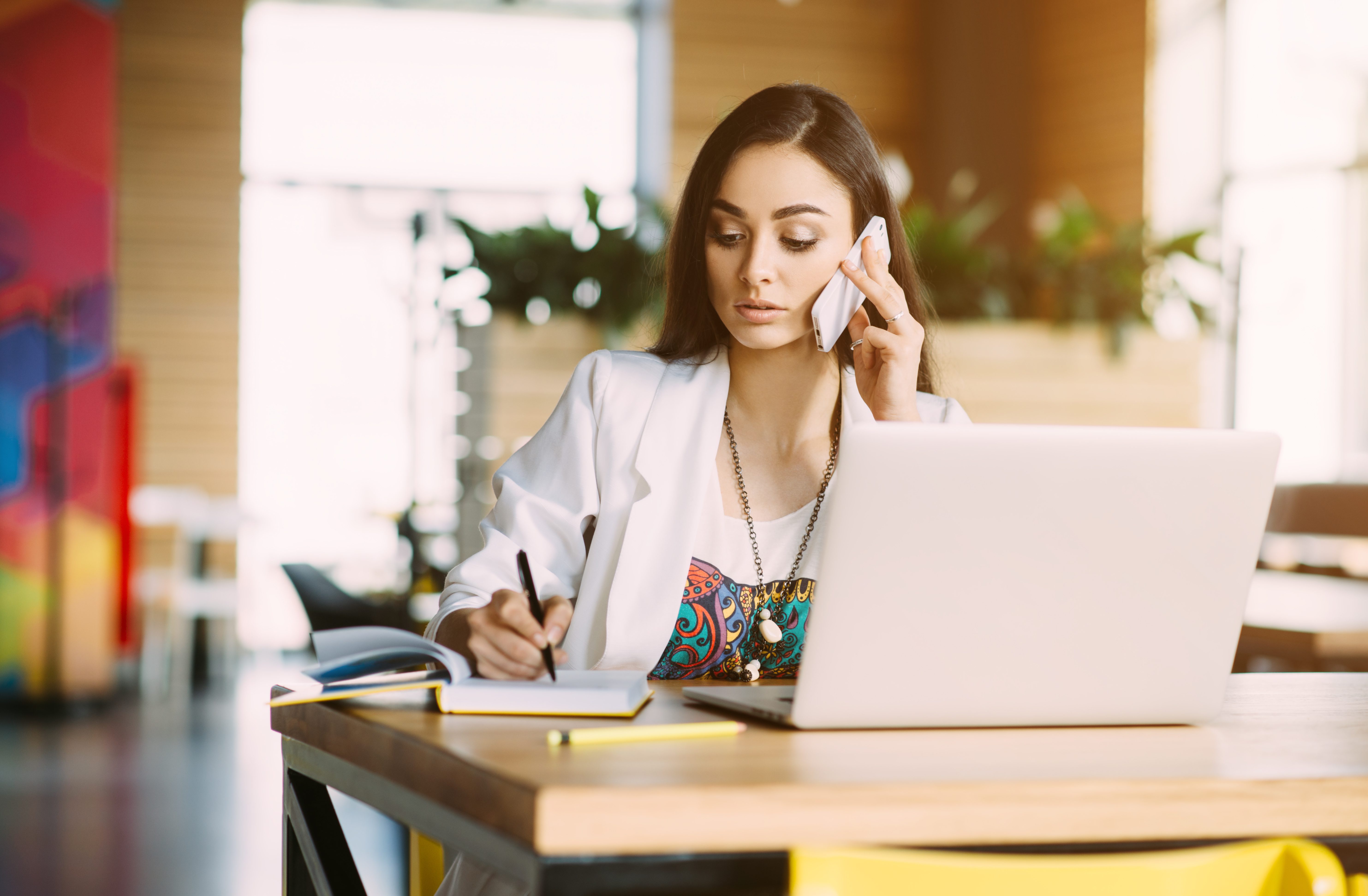 Beautiful woman in office Beautiful woman in office